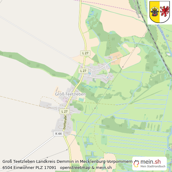 Gro Teetzleben Dorf Lageplan